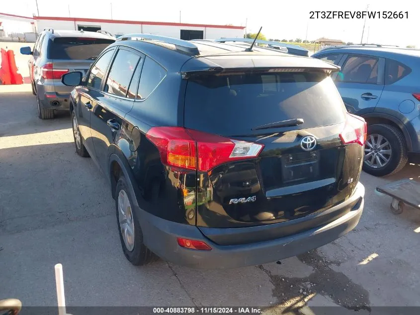 2015 Toyota Rav4 Le VIN: 2T3ZFREV8FW152661 Lot: 40883798