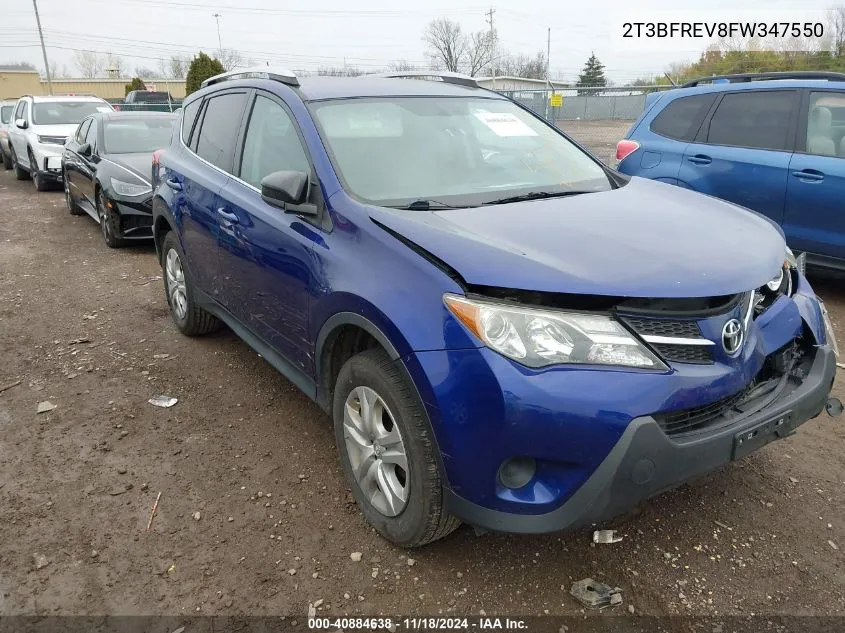 2015 Toyota Rav4 Le VIN: 2T3BFREV8FW347550 Lot: 40884638