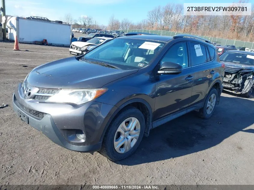 2015 Toyota Rav4 Le VIN: 2T3BFREV2FW309781 Lot: 40889665