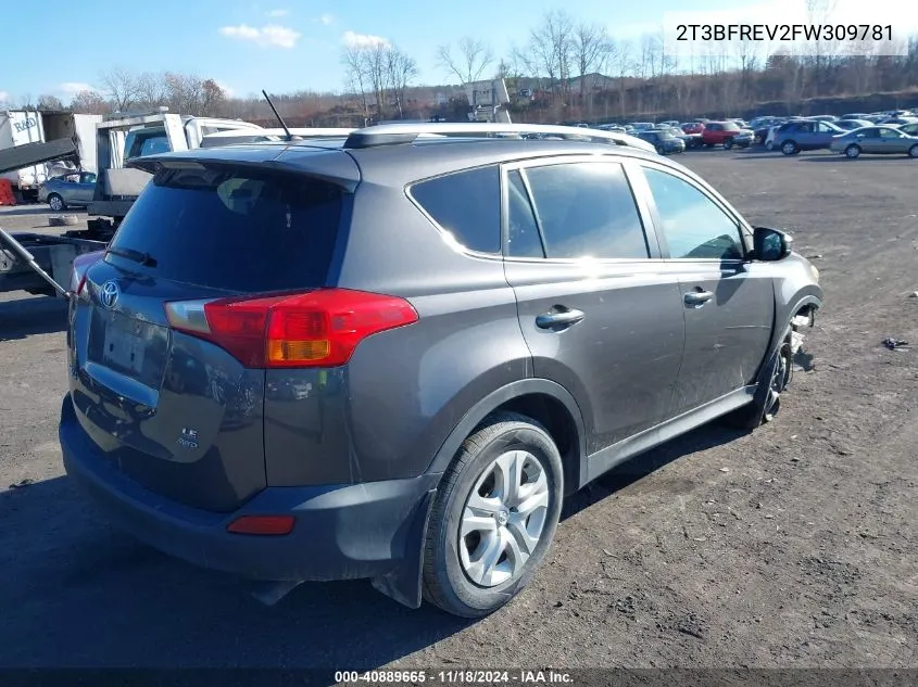 2015 Toyota Rav4 Le VIN: 2T3BFREV2FW309781 Lot: 40889665