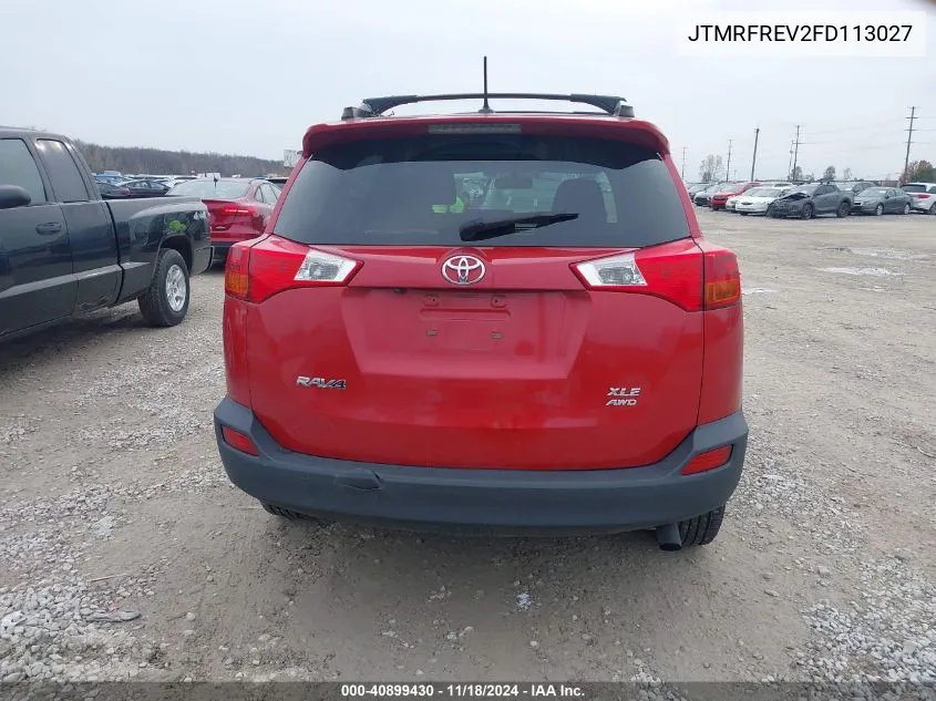 2015 Toyota Rav4 Xle VIN: JTMRFREV2FD113027 Lot: 40899430