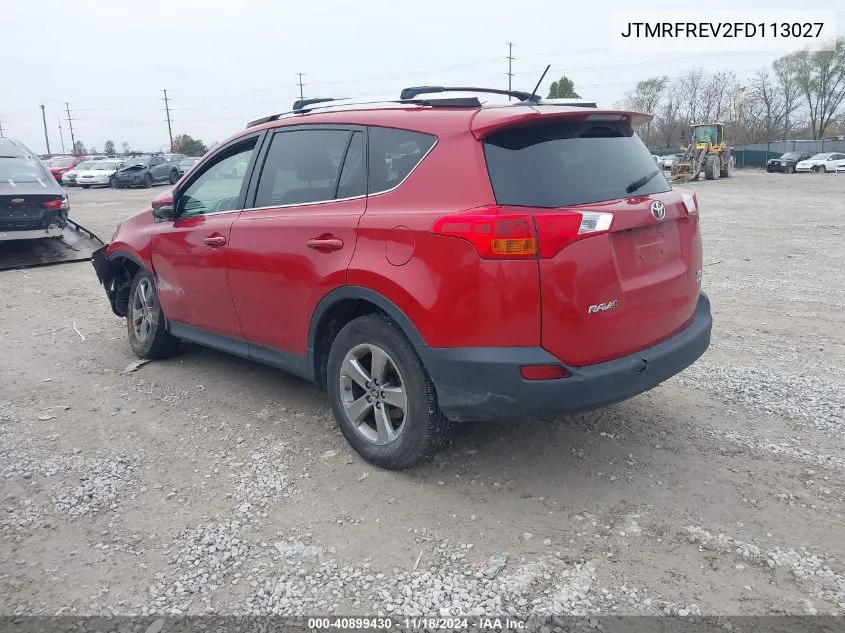 2015 Toyota Rav4 Xle VIN: JTMRFREV2FD113027 Lot: 40899430