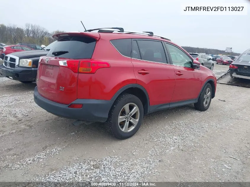 2015 Toyota Rav4 Xle VIN: JTMRFREV2FD113027 Lot: 40899430