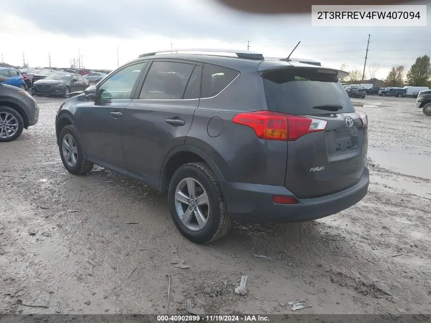 2015 Toyota Rav4 Xle VIN: 2T3RFREV4FW407094 Lot: 40902899