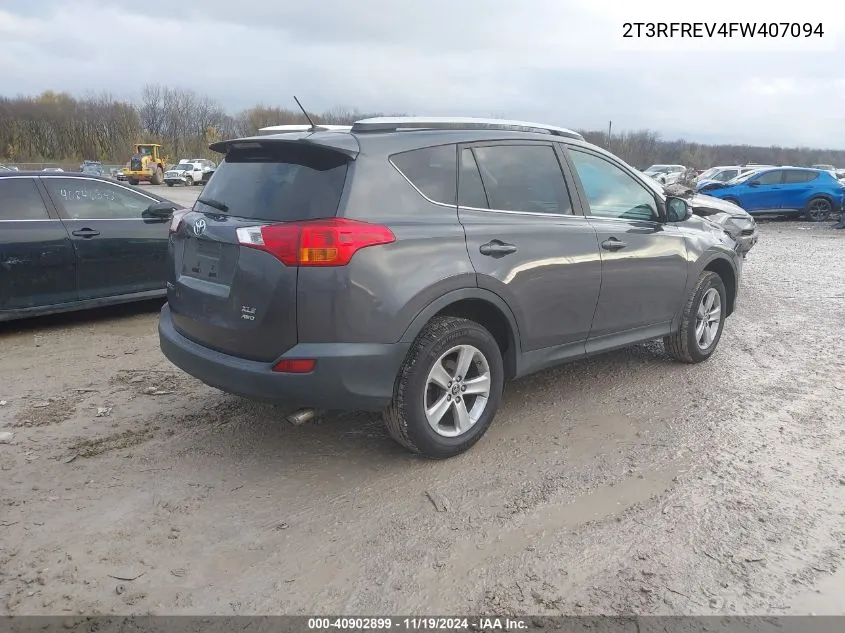 2015 Toyota Rav4 Xle VIN: 2T3RFREV4FW407094 Lot: 40902899