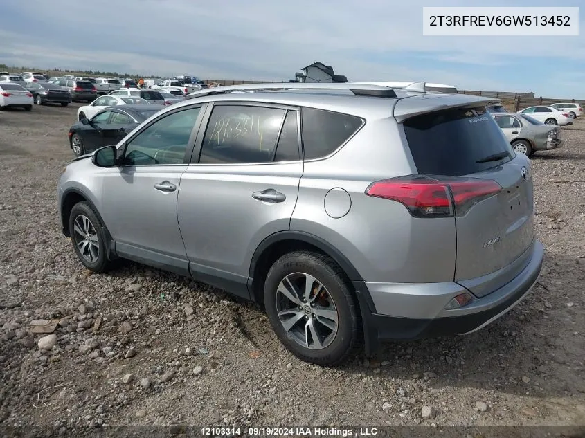 2T3RFREV6GW513452 2016 Toyota Rav4 Xle