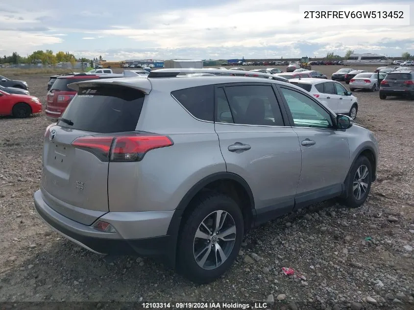 2T3RFREV6GW513452 2016 Toyota Rav4 Xle