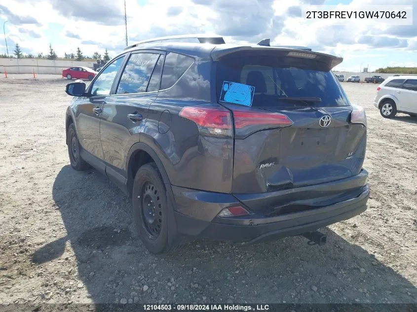 2T3BFREV1GW470642 2016 Toyota Rav4 Le