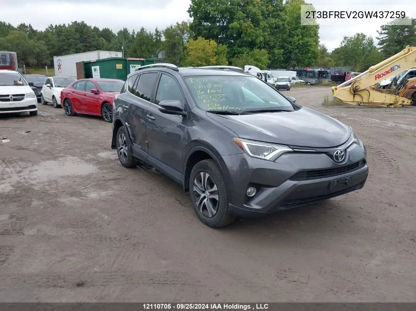 2T3BFREV2GW437259 2016 Toyota Rav4 Le