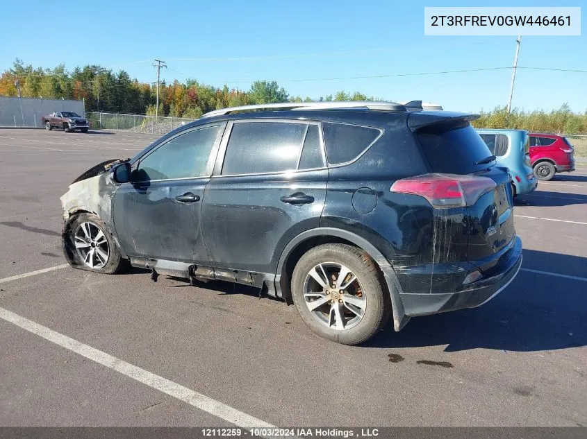 2016 Toyota Rav4 Xle VIN: 2T3RFREV0GW446461 Lot: 12112259