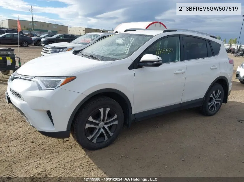 2016 Toyota Rav4 Le VIN: 2T3BFREV6GW507619 Lot: 12115588