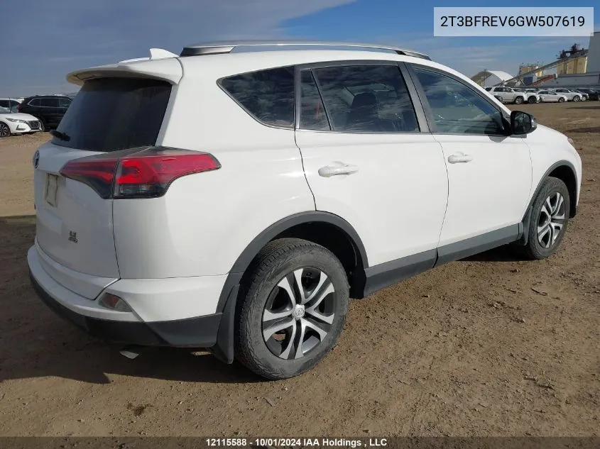 2T3BFREV6GW507619 2016 Toyota Rav4 Le