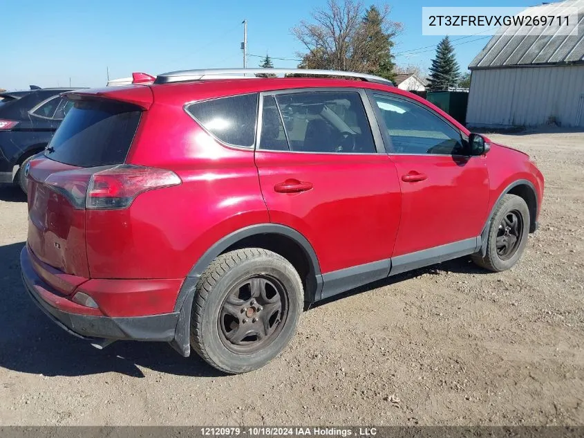 2016 Toyota Rav4 VIN: 2T3ZFREVXGW269711 Lot: 12120979