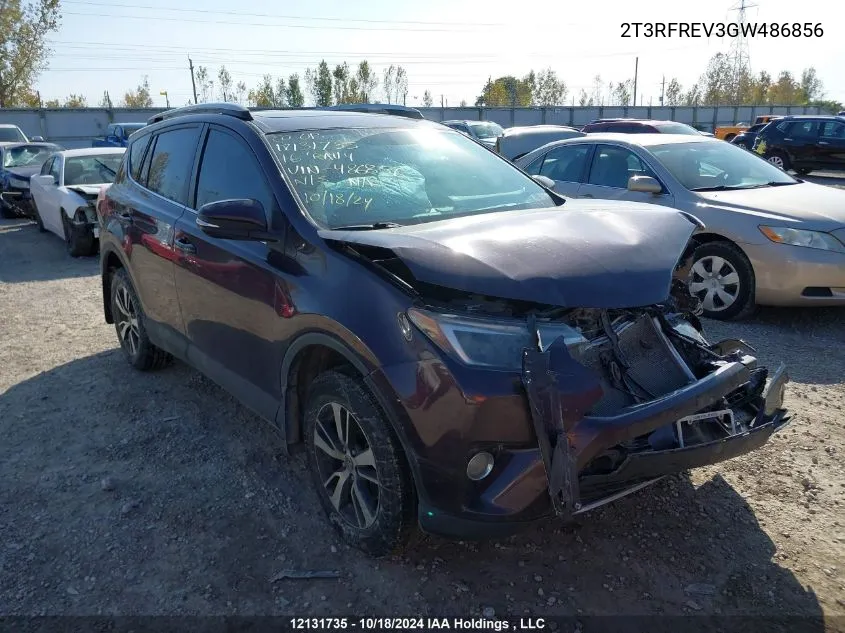 2016 Toyota Rav4 Xle VIN: 2T3RFREV3GW486856 Lot: 12131735