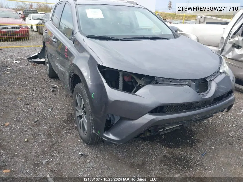 2016 Toyota Rav4 Xle VIN: 2T3WFREV3GW271710 Lot: 12138137