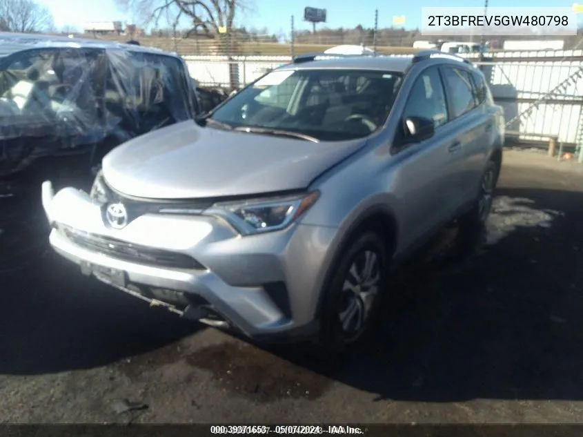 2016 Toyota Rav4 Le VIN: 2T3BFREV5GW480798 Lot: 39371653