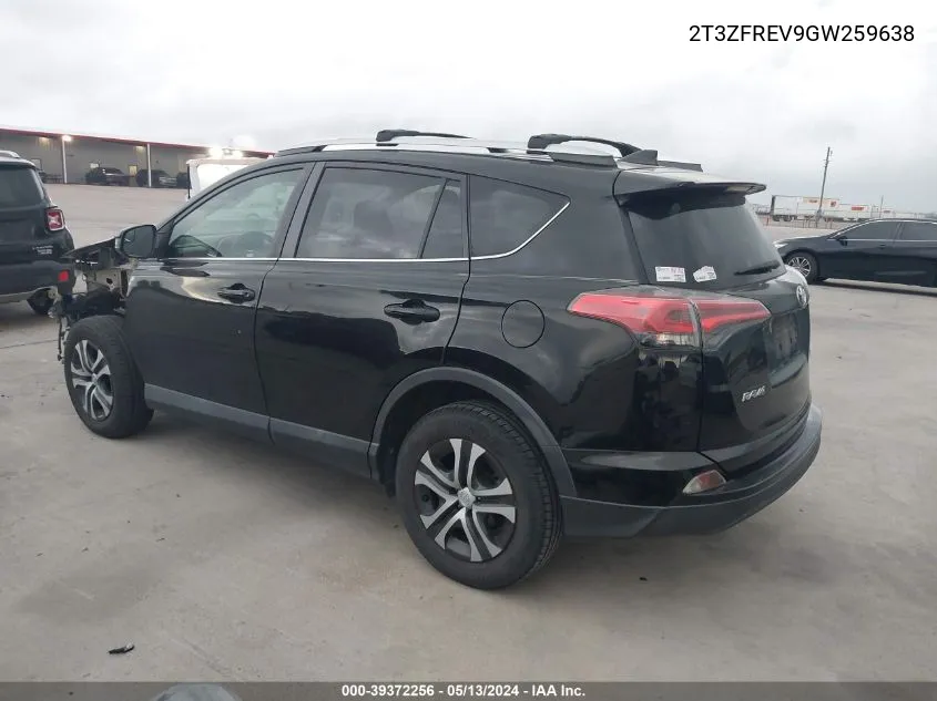 2016 Toyota Rav4 Le VIN: 2T3ZFREV9GW259638 Lot: 39372256