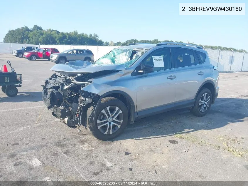 2016 Toyota Rav4 Le VIN: 2T3BFREV9GW430180 Lot: 40323233