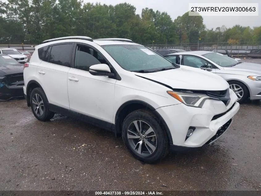 2016 Toyota Rav4 Xle VIN: 2T3WFREV2GW300663 Lot: 40437338