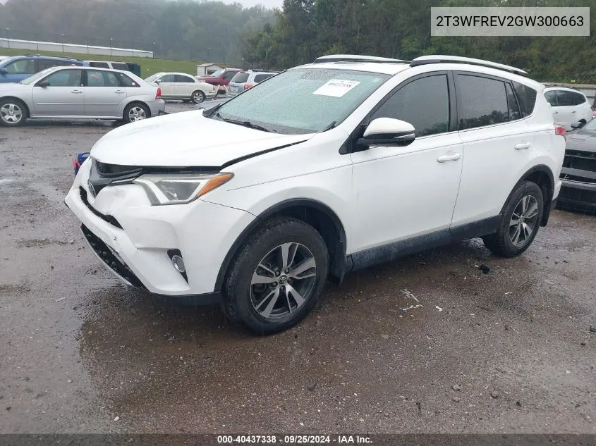 2016 Toyota Rav4 Xle VIN: 2T3WFREV2GW300663 Lot: 40437338