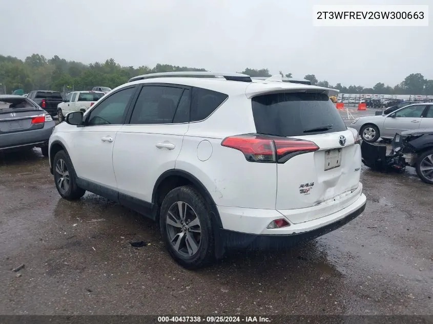 2T3WFREV2GW300663 2016 Toyota Rav4 Xle