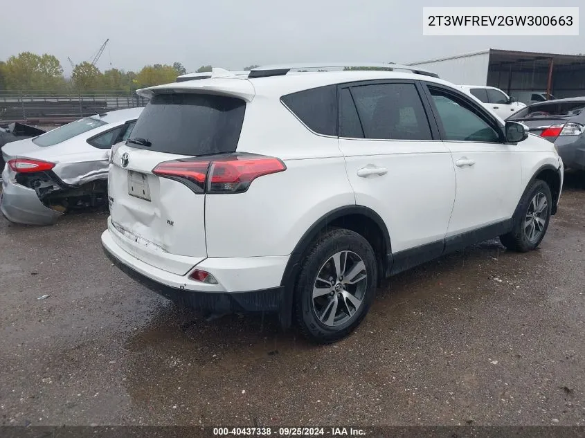 2T3WFREV2GW300663 2016 Toyota Rav4 Xle