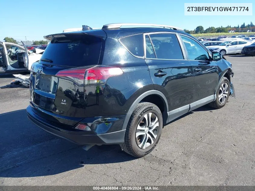 2016 Toyota Rav4 Le VIN: 2T3BFREV1GW471774 Lot: 40456984