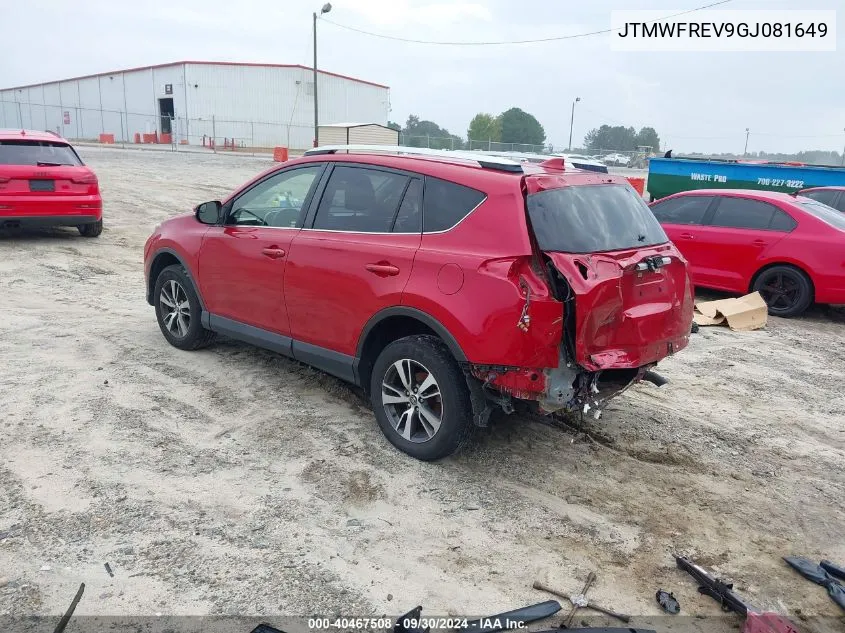 2016 Toyota Rav4 Xle VIN: JTMWFREV9GJ081649 Lot: 40467508