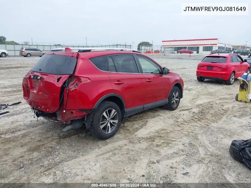 JTMWFREV9GJ081649 2016 Toyota Rav4 Xle