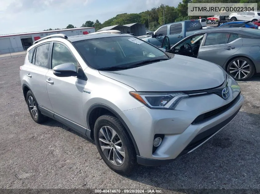 2016 Toyota Rav4 Hybrid Xle VIN: JTMRJREV7GD022304 Lot: 40474670