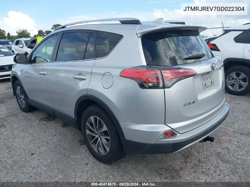 JTMRJREV7GD022304 2016 Toyota Rav4 Hybrid Xle