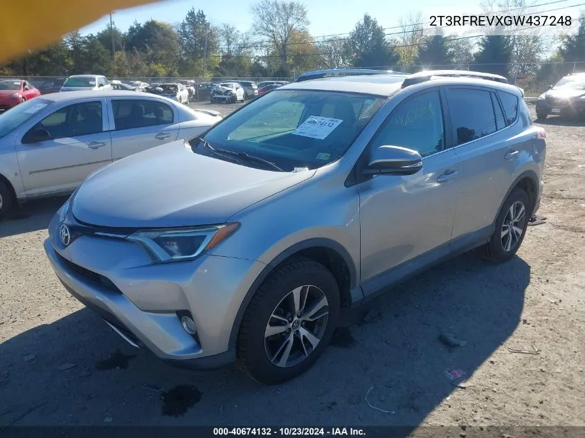 2T3RFREVXGW437248 2016 Toyota Rav4 Xle