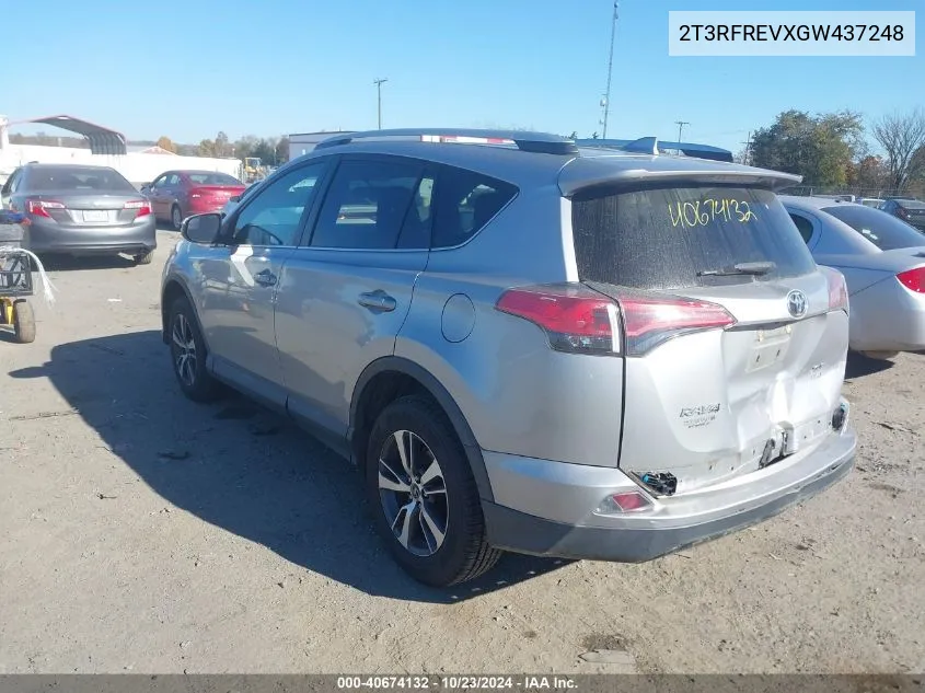 2T3RFREVXGW437248 2016 Toyota Rav4 Xle