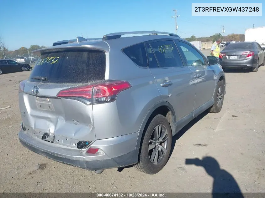 2T3RFREVXGW437248 2016 Toyota Rav4 Xle