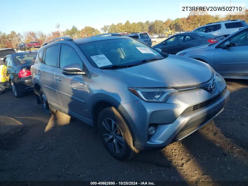 2016 Toyota Rav4 Xle VIN: 2T3RFREV2GW502710 Lot: 40682695