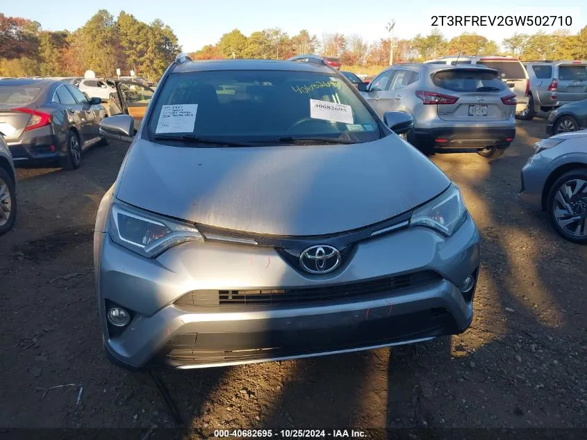 2016 Toyota Rav4 Xle VIN: 2T3RFREV2GW502710 Lot: 40682695