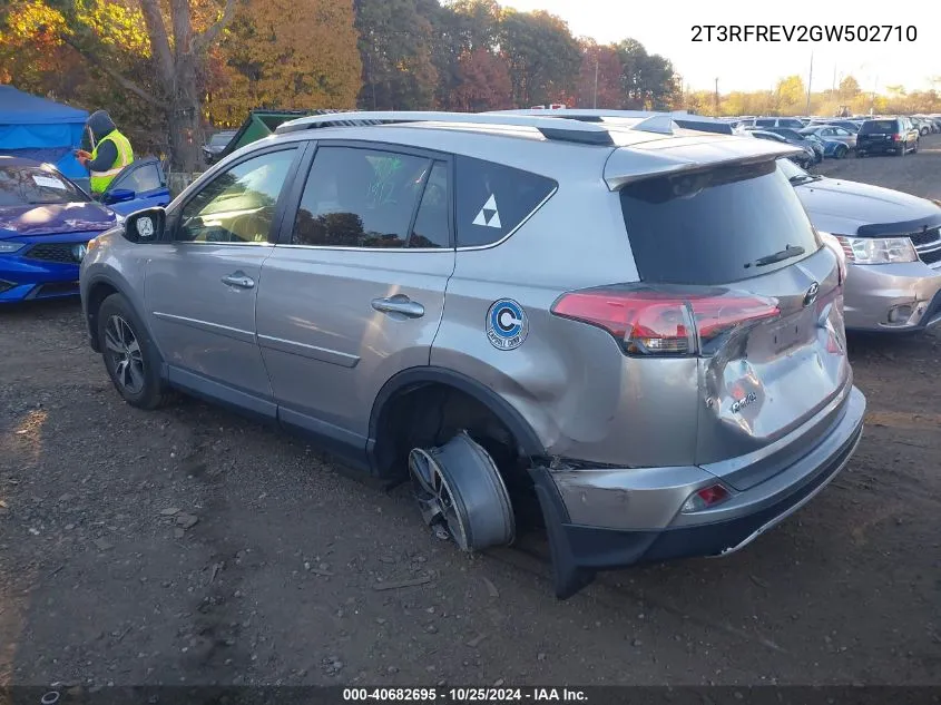 2016 Toyota Rav4 Xle VIN: 2T3RFREV2GW502710 Lot: 40682695