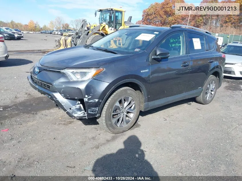 2016 Toyota Rav4 Hv Xle VIN: JTMRJREV9GD001213 Lot: 40692433