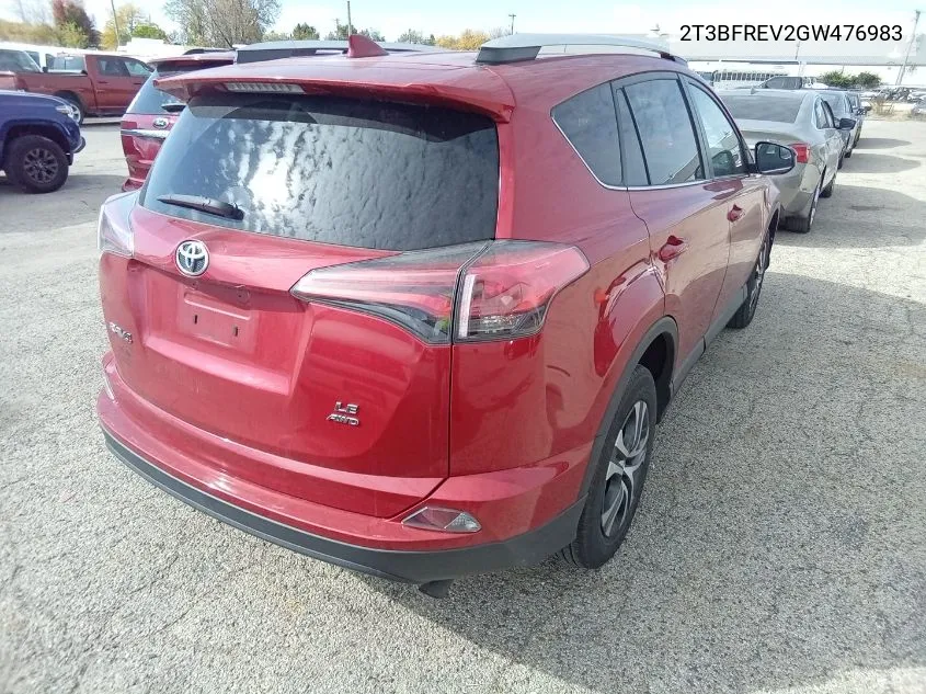 2T3BFREV2GW476983 2016 Toyota Rav4 Le