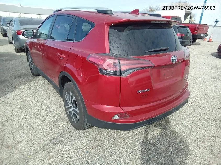 2016 Toyota Rav4 Le VIN: 2T3BFREV2GW476983 Lot: 40704178