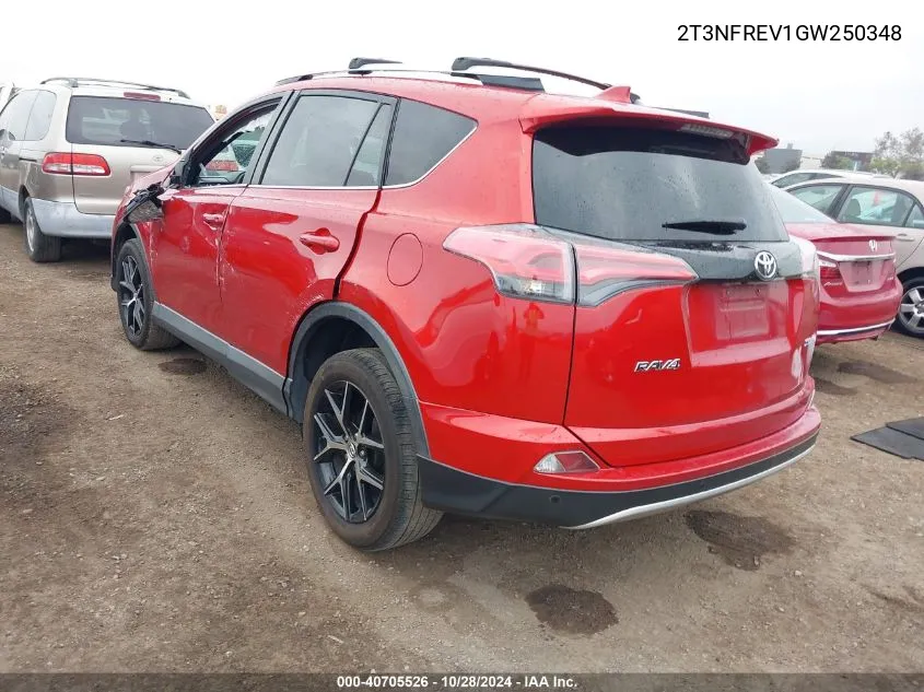 2T3NFREV1GW250348 2016 Toyota Rav4 Se