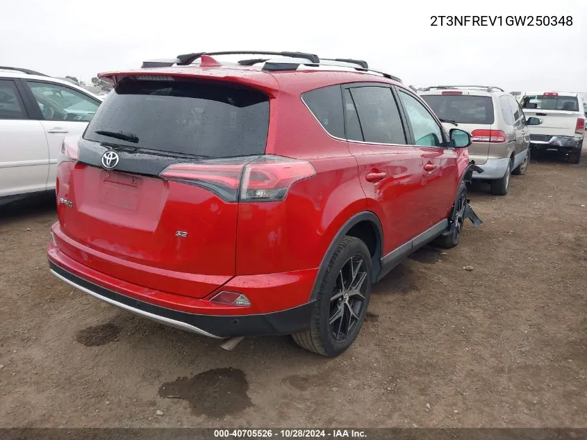 2T3NFREV1GW250348 2016 Toyota Rav4 Se