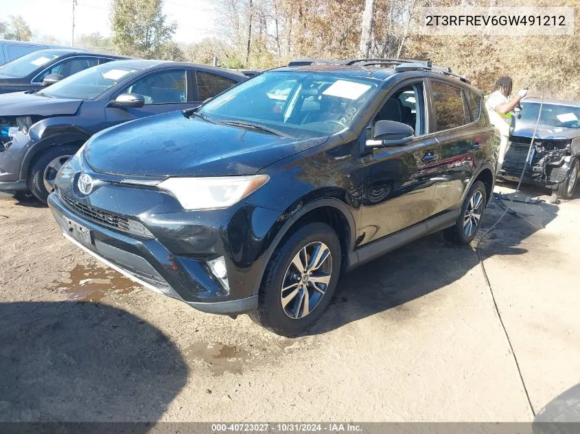 2016 Toyota Rav4 Xle VIN: 2T3RFREV6GW491212 Lot: 40723027