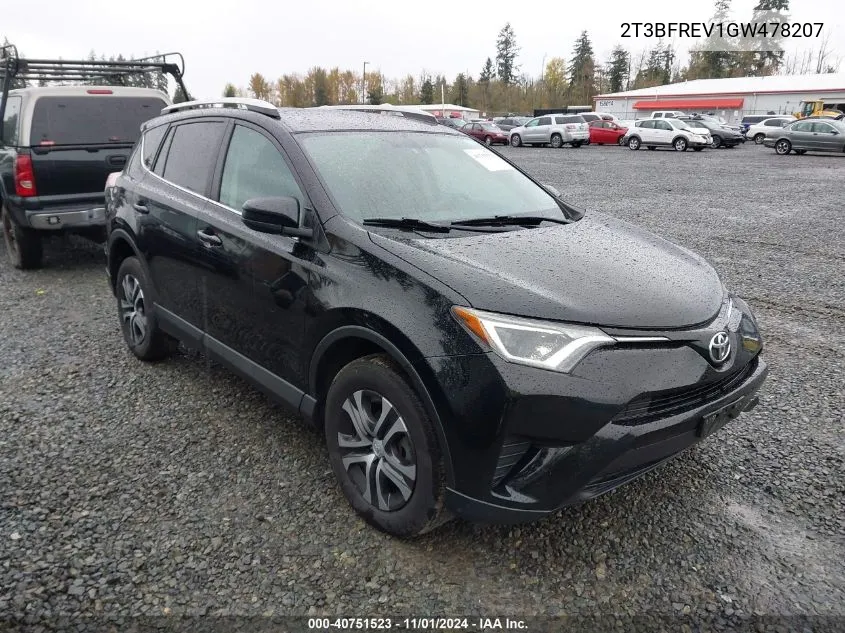 2016 Toyota Rav4 Le VIN: 2T3BFREV1GW478207 Lot: 40751523