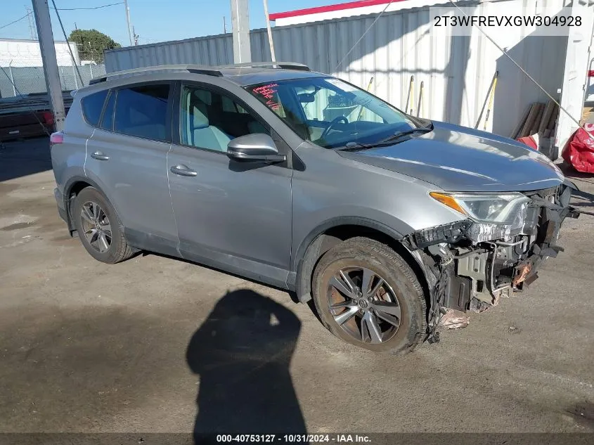 2016 Toyota Rav4 Xle VIN: 2T3WFREVXGW304928 Lot: 40753127