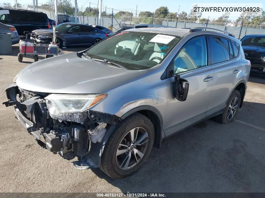 2016 Toyota Rav4 Xle VIN: 2T3WFREVXGW304928 Lot: 40753127