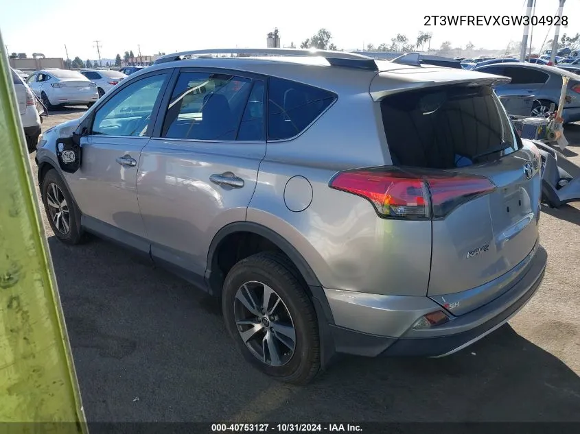 2016 Toyota Rav4 Xle VIN: 2T3WFREVXGW304928 Lot: 40753127