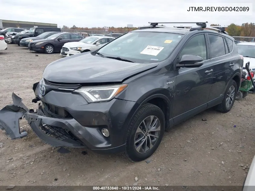 JTMRJREV8GD042089 2016 Toyota Rav4 Hybrid Xle