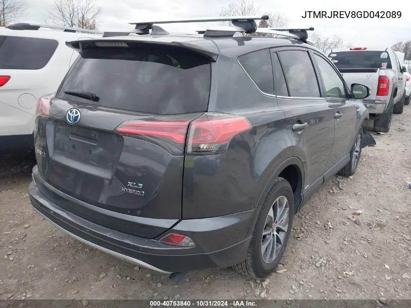 JTMRJREV8GD042089 2016 Toyota Rav4 Hybrid Xle