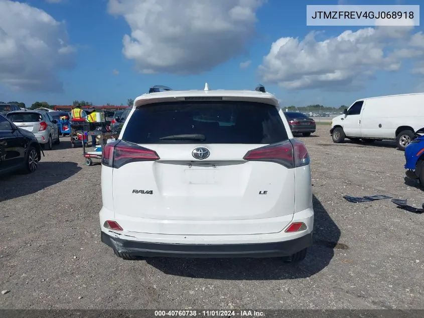 2016 Toyota Rav4 Le VIN: JTMZFREV4GJ068918 Lot: 40760738